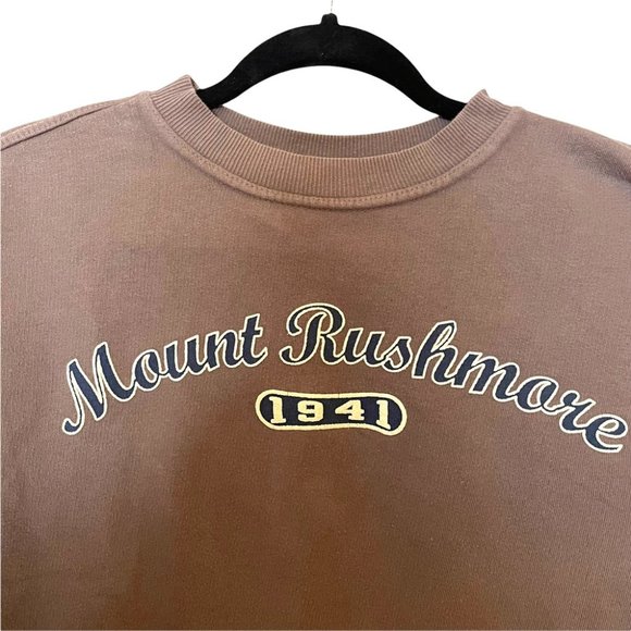 Vintage Mount Rushmore brown crewneck sweater size M - Picture 2 of 6